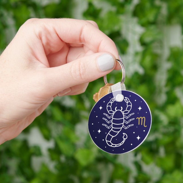 Scorpio Zodiac Sign Celestial Constellation Keychain (Hand)
