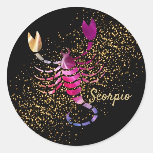 Scorpio _ Zodiac Sign Classic Round Sticker