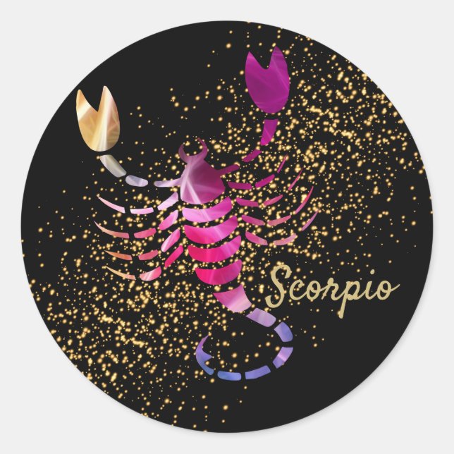 Scorpio - Zodiac Sign Classic Round Sticker (Front)