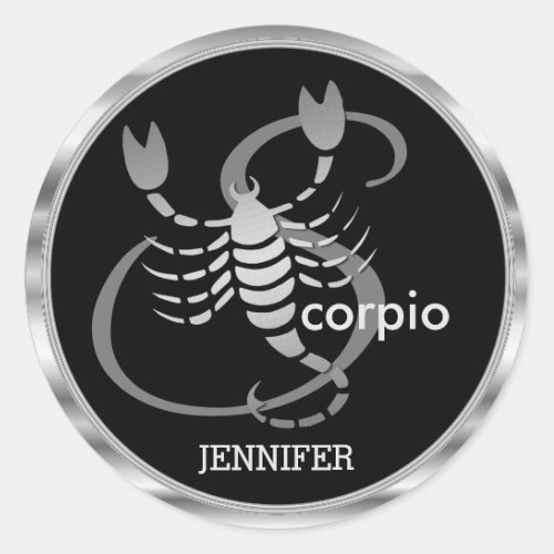 Scorpio  _ Zodiac Sign Classic Round Sticker
