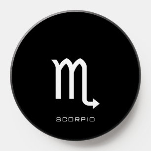 Scorpio Zodiac Sign Custom Text Simple Minimal PopSocket
