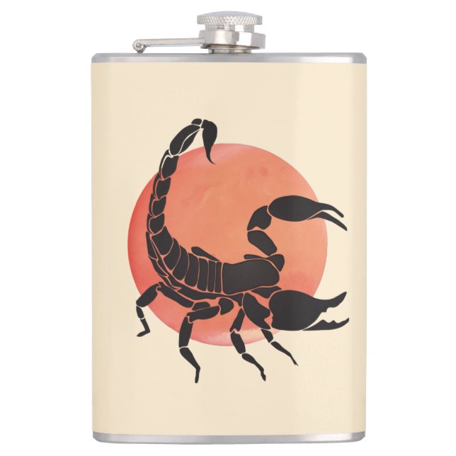 Scorpio Zodiac Sign Flask (Front)