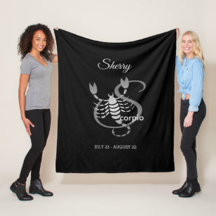 Scorpio - Zodiac Sign Fleece Blanket