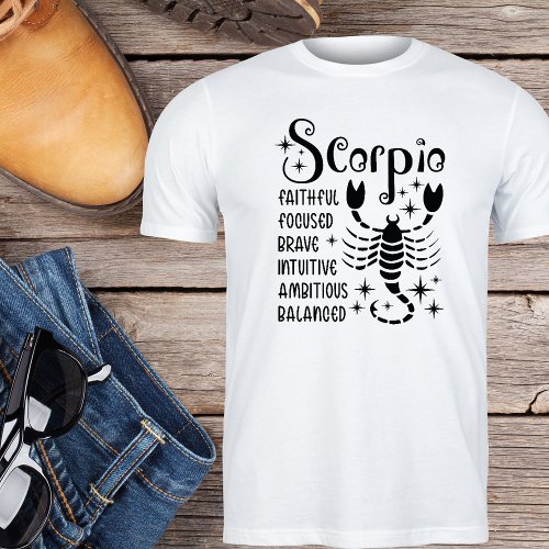 Scorpio  Zodiac Sign Horoscope Personality Traits  T_Shirt