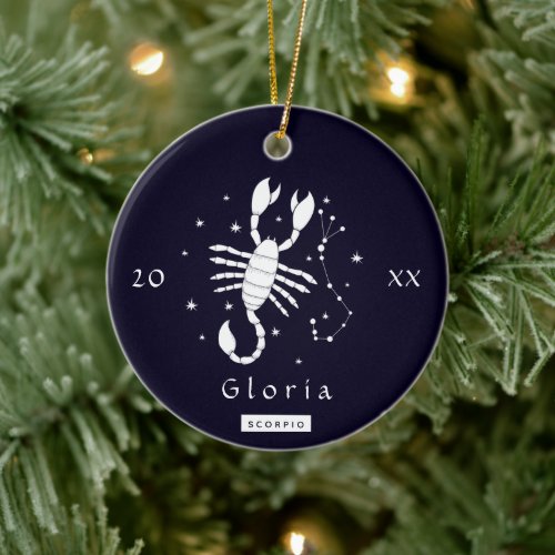 Scorpio Zodiac Sign Horoscope Symbol Name  Year Ceramic Ornament