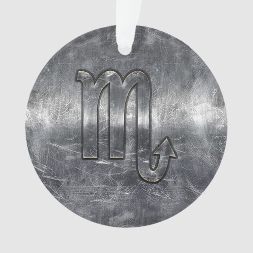 Scorpio Zodiac Sign in Distressed Steel Decor Ornament