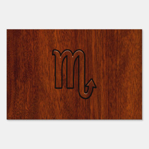 Scorpio Zodiac Sign in Mahogany Style
