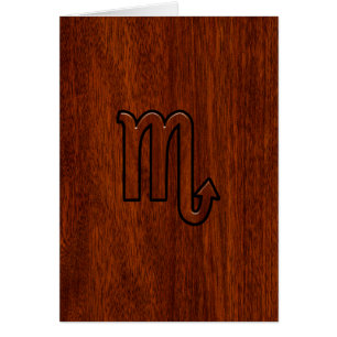 Scorpio Zodiac Sign in Mahogany Style Cards