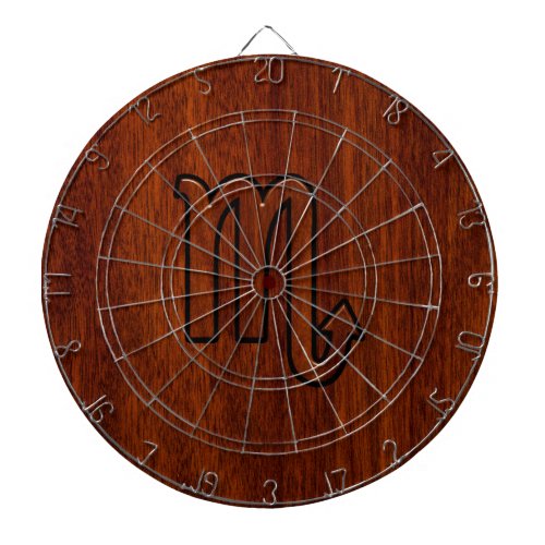 Scorpio Zodiac Sign in Mahogany Style Decor Dartboard