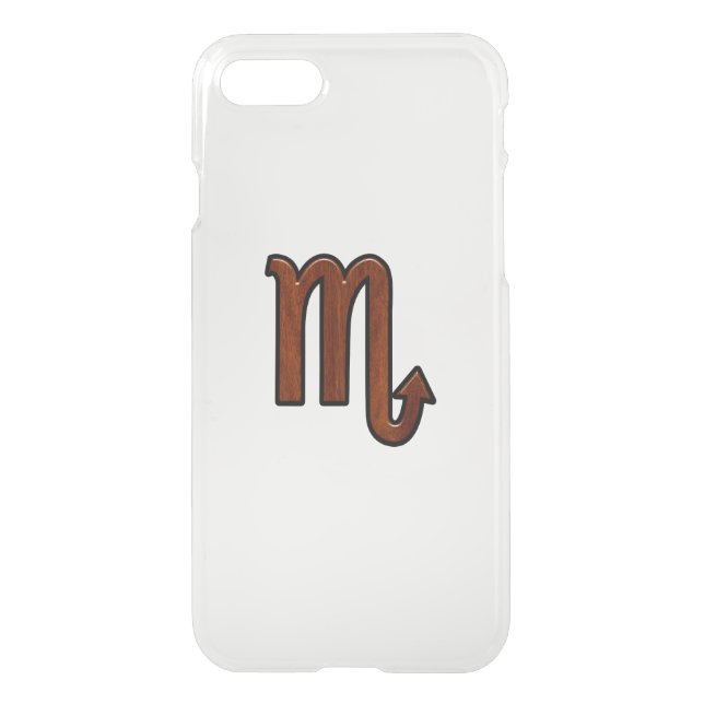 Scorpio Zodiac Sign in Mahogany Style Uncommon iPhone Case (Back)