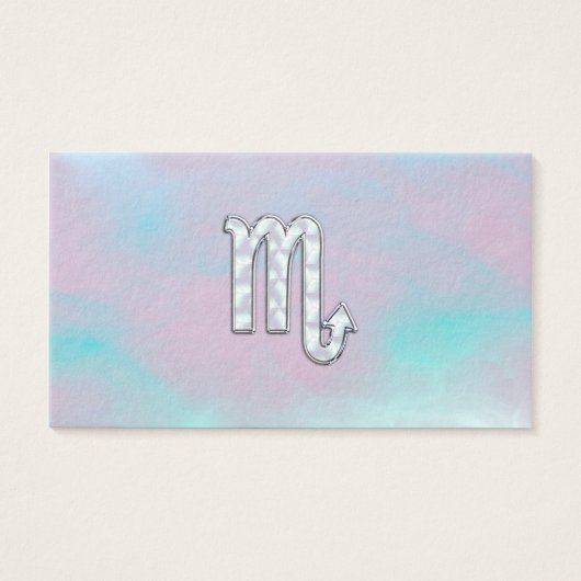 Scorpio Zodiac Sign in Mother of Pearl Style (Front)