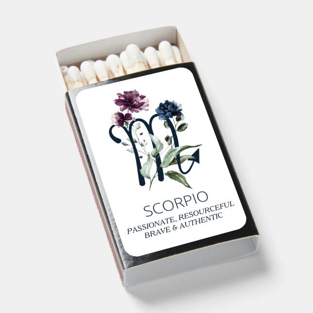 Scorpio Zodiac Sign Matchboxes (Front Open)
