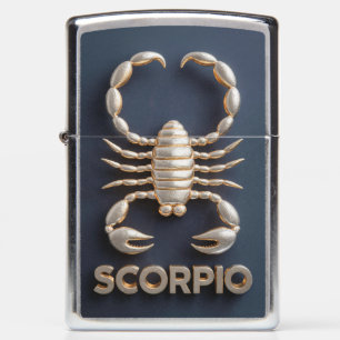 Scorpio Zodiac Sign Metal Emblem #1 Zippo Lighter