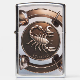 Scorpio Zodiac Sign Metal Emblem #2 Zippo Lighter
