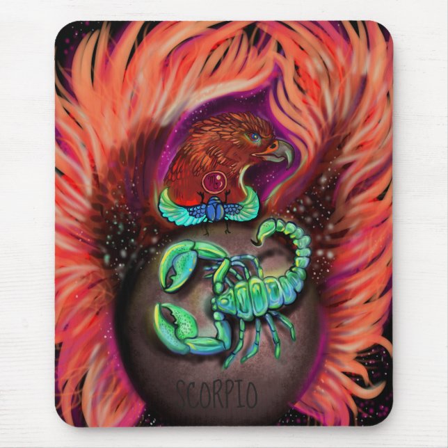 Scorpio Zodiac Sign Mouse Pad (Front)