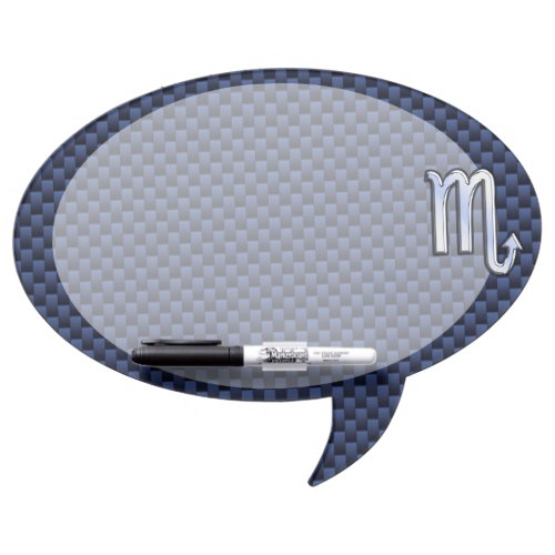 Scorpio Zodiac Sign navy blue carbon fiber decor Dry Erase Board