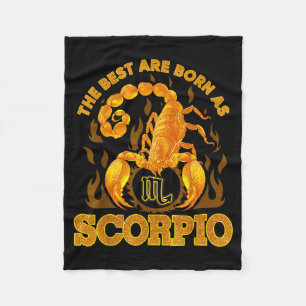 Scorpio Zodiac Sign October November Birthday Girl Fleece Blanket