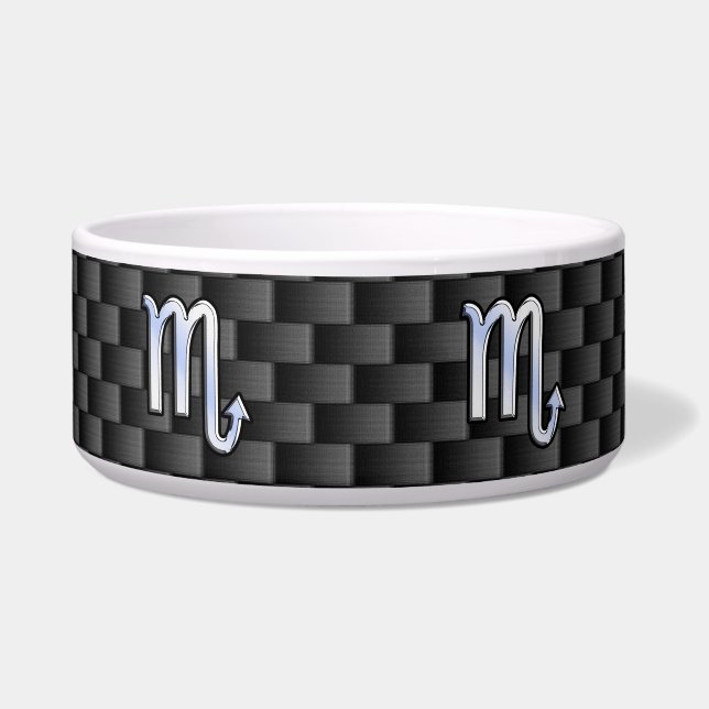 Scorpio Zodiac Sign on Carbon Fiber Astrology Bowl (Front)