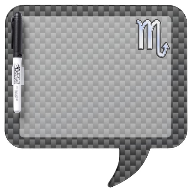 Scorpio Zodiac Sign on Carbon Fiber Decor Dry-Erase Board (Front)