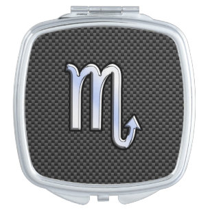 Scorpio Zodiac Sign on Carbon Fiber Decor Mirror For Makeup