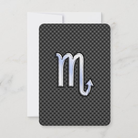 Scorpio Zodiac Sign on Carbon Fiber Print (Front)