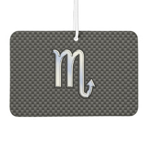 Scorpio Zodiac Sign on Carbon Fiber Print Air Freshener