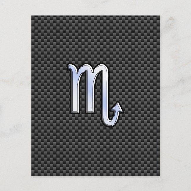 Scorpio Zodiac Sign on Carbon Fiber Print Flyer (Front)