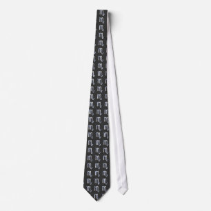 Scorpio Zodiac Sign on Carbon Fiber Print Tie