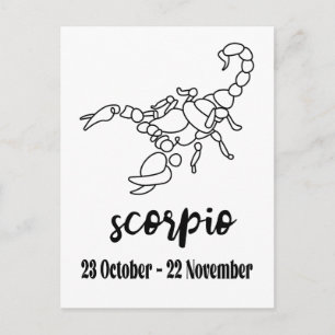 Scorpio, Zodiac Sign Postcard