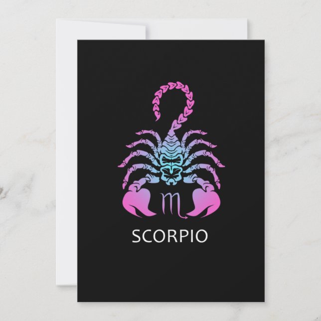Scorpio Zodiac Sign Scorpio Birthday Gift Invitation (Front)