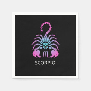 Scorpio Zodiac Sign Scorpio Birthday Gift Napkins