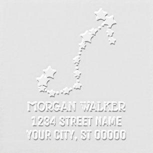 Scorpio Zodiac Sign Star Constellation Name Addres Embosser