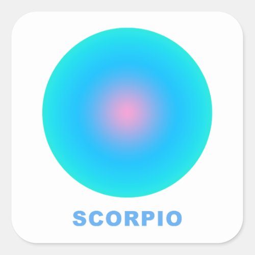 Scorpio Zodiac Sign Stylish Gradient  Square Sticker