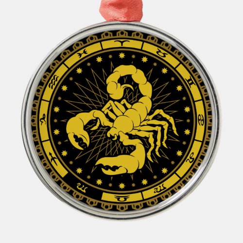 Scorpio  _ Zodiac Sign _ Symbol _ Horoscope Metal Ornament