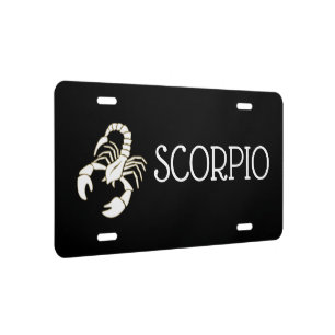 Scorpio Zodiac Sign Symbol License Plate
