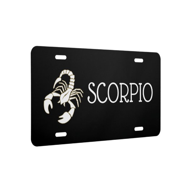 Scorpio Zodiac Sign Symbol License Plate (Right)