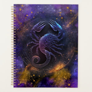 Scorpio Zodiac Sign Watercolor Design Planner