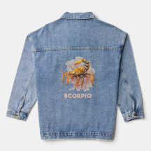 Scorpio Zodiac Sign Women's Denim Jacket