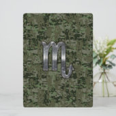 Scorpio Zodiac Sign Woodland Digital Camo (Standing Front)