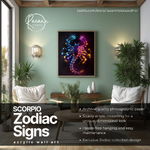 Scorpio Zodiac Signs Celestial Acrylic Wall Art