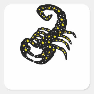 Scorpio Zodiac Silhouett Square Sticker