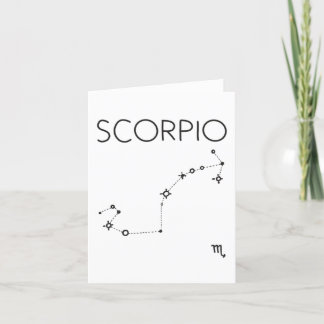SCORPIO zodiac star constellation blank card