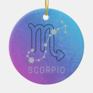 Scorpio Zodiac Star Sign Horoscope Constellation Ceramic Ornament