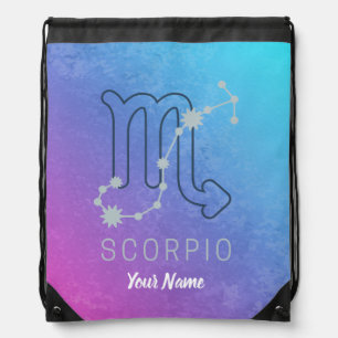 Scorpio Zodiac Star Sign Horoscope Constellation Drawstring Bag