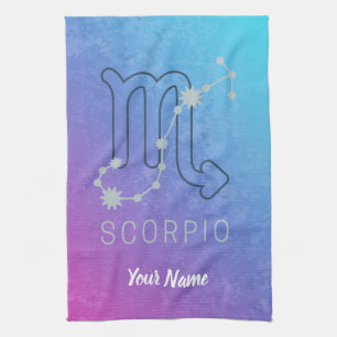 Scorpio Zodiac Star Sign Horoscope Constellation Kitchen Towel