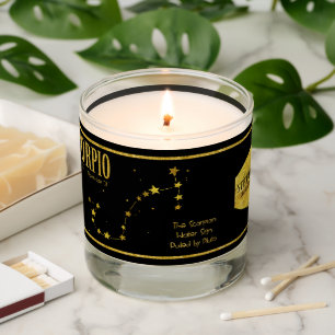 Scorpio Zodiac Star Sign Personalized Scented Candle