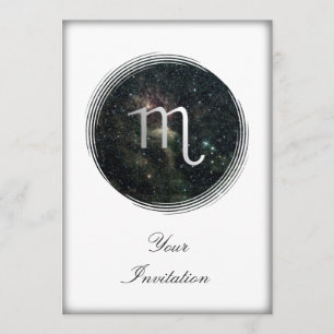 Scorpio Zodiac Star Sign Universe Party Event Invitation
