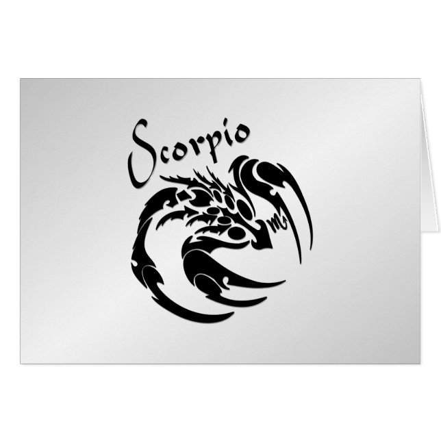 Scorpio Zodiac Symbol and Sign Cards (Front Horizontal)