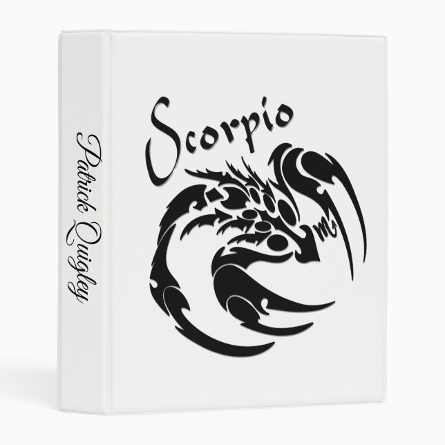 Scorpio Zodiac Symbol and Sign Mini Binder (Front/Spine)