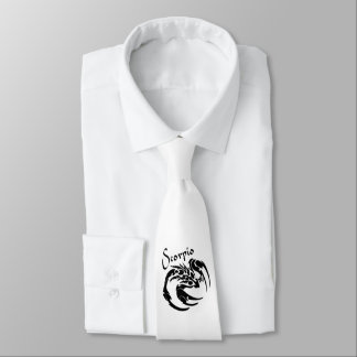 Scorpio Zodiac Symbol and Sign Neck Tie